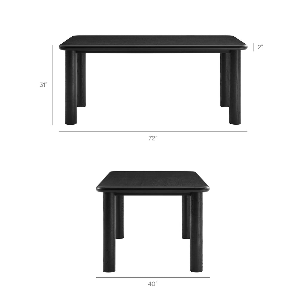 Ensemble table et chaises de salle à manger en bois de chêne Alvia, 7 pièces