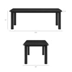 Ensemble de salle à manger Alvia 7 pièces avec table extensible et chaises en bois de chêne