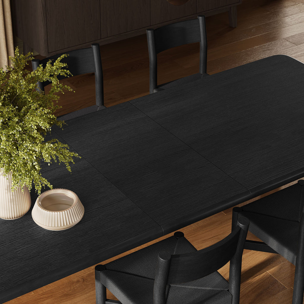 Ensemble table à manger extensible et chaises 9 pièces en bois de chêne Alvia