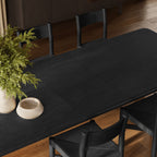 Ensemble table à manger extensible et chaises 9 pièces en bois de chêne Alvia