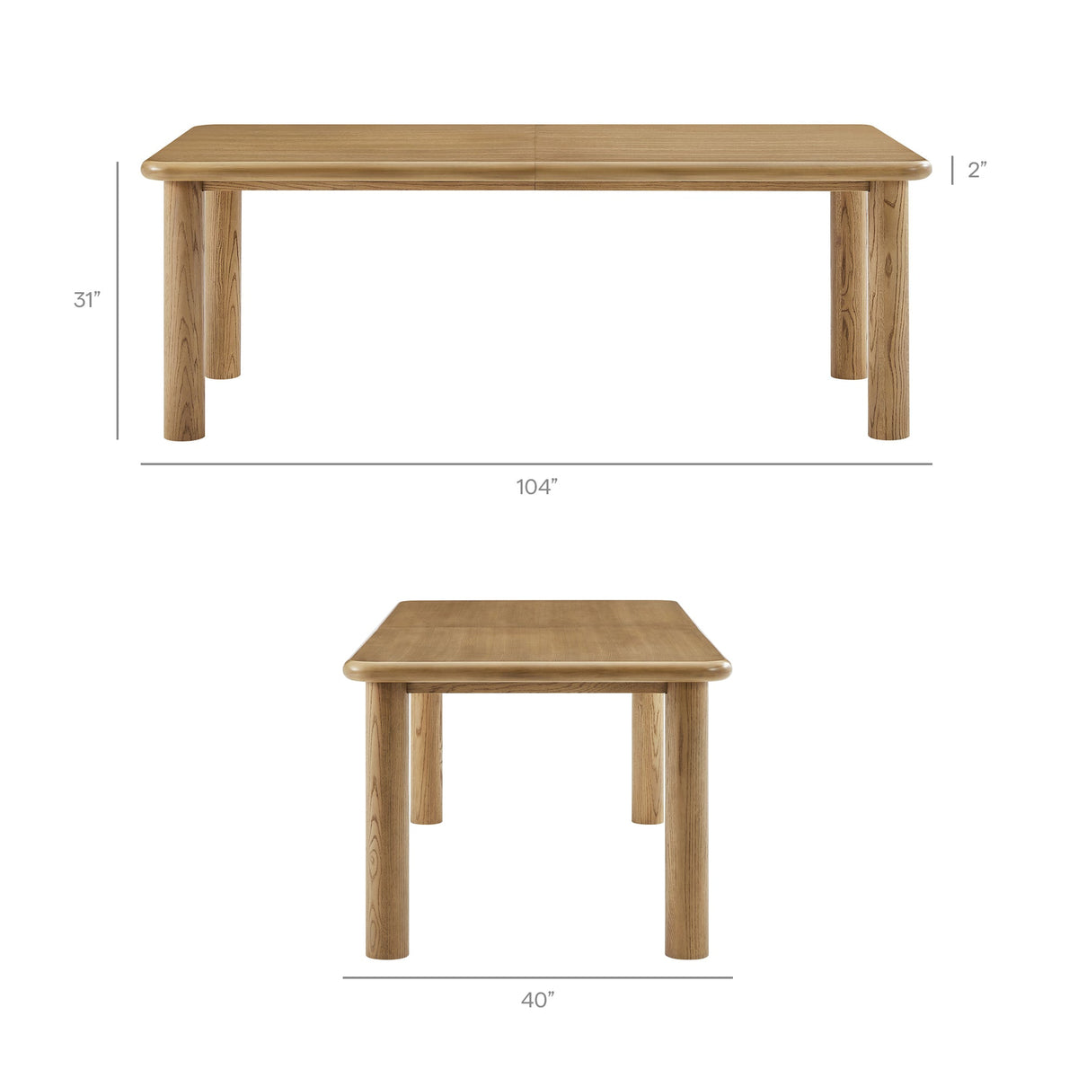 Ensemble table à manger extensible et chaises 9 pièces en bois de chêne Alvia