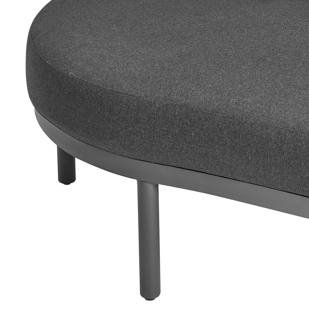 Élément Modulable d'Extérieur en Aluminium avec Accoudoir à Gauche Porta