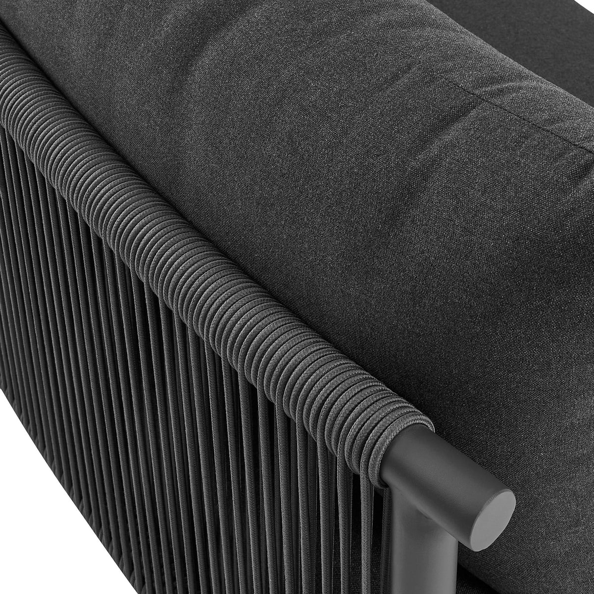 Élément modulaire extérieur en aluminium sans accoudoirs Porta