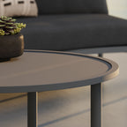 Ensemble de 2 tables basses gigognes en aluminium d'extérieur Porta