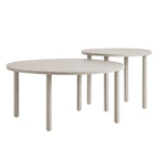 Ensemble de 2 tables basses gigognes en aluminium d'extérieur Porta