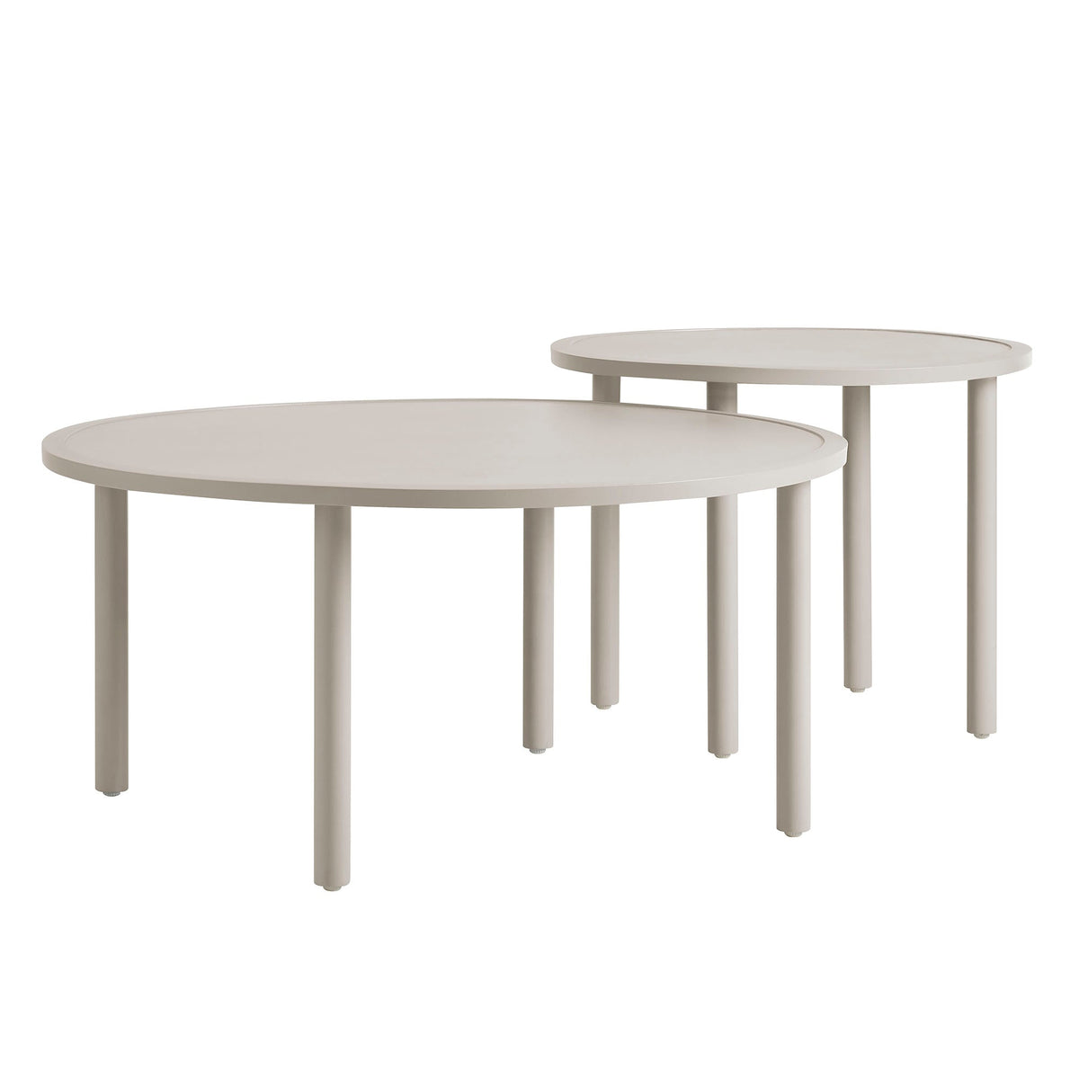 Ensemble de 2 tables basses gigognes en aluminium d'extérieur Porta