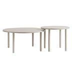 Ensemble de 2 tables basses gigognes en aluminium d'extérieur Porta