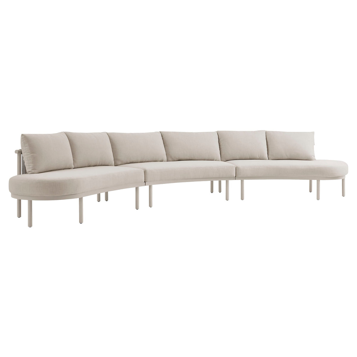 Canapé modulaire d'extérieur 3 pièces en aluminium Porta