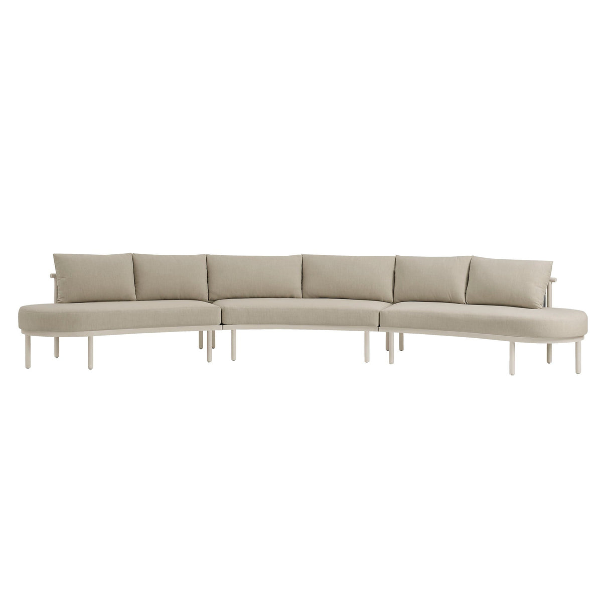 Canapé modulaire d'extérieur 3 pièces en aluminium Porta
