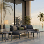 Ensemble de canapé modulaire d'extérieur 4 pièces en aluminium Porta