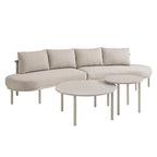 Ensemble de canapé modulaire d'extérieur 4 pièces en aluminium Porta
