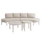 Ensemble de canapé modulaire d'extérieur 4 pièces en aluminium Porta