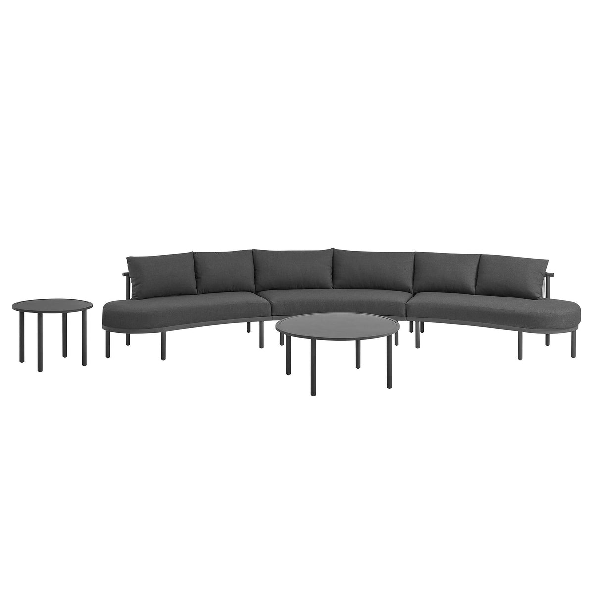 Canapé d'extérieur modulaire en aluminium 5 pièces Porta