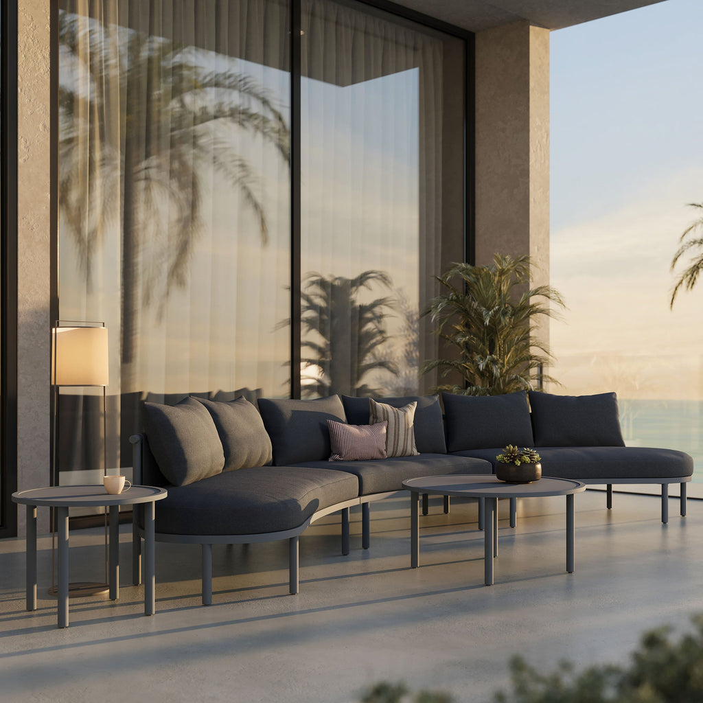 Canapé d'extérieur modulaire en aluminium 5 pièces Porta