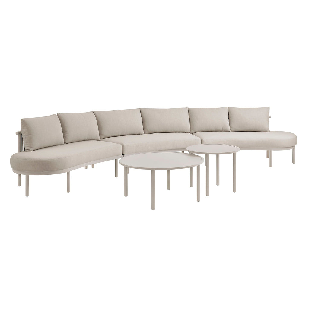 Canapé d'extérieur modulaire en aluminium 5 pièces Porta