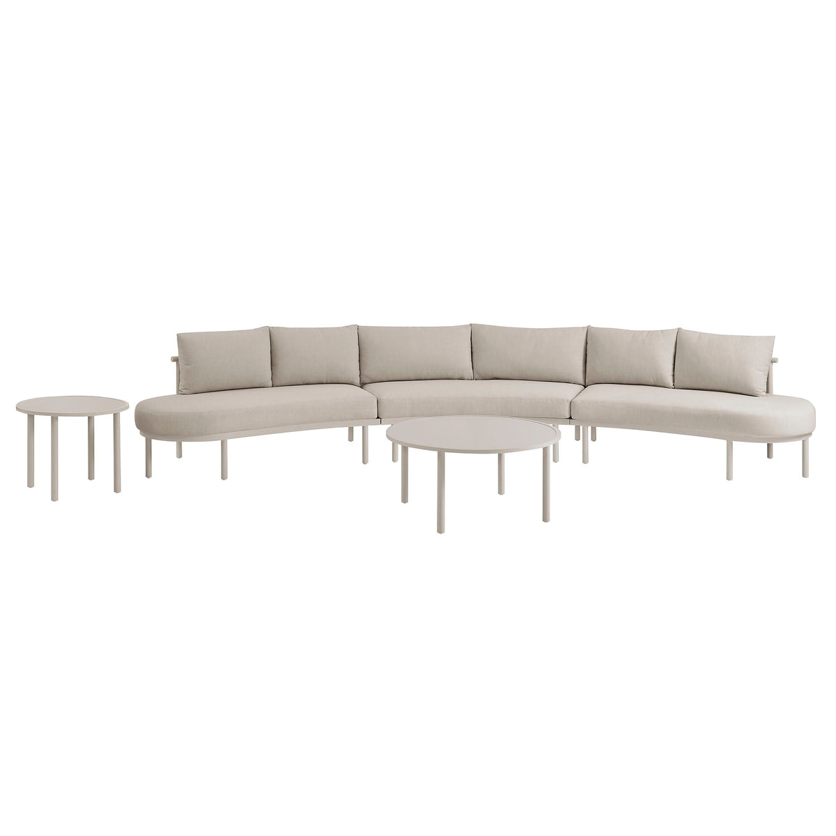 Canapé d'extérieur modulaire en aluminium 5 pièces Porta
