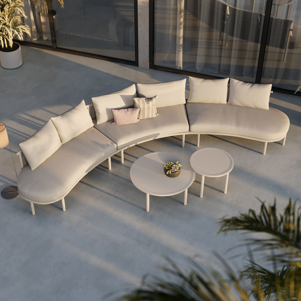 Canapé d'extérieur modulaire en aluminium 5 pièces Porta