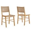 Lot de 2 chaises de salle à manger tressées Tindra
