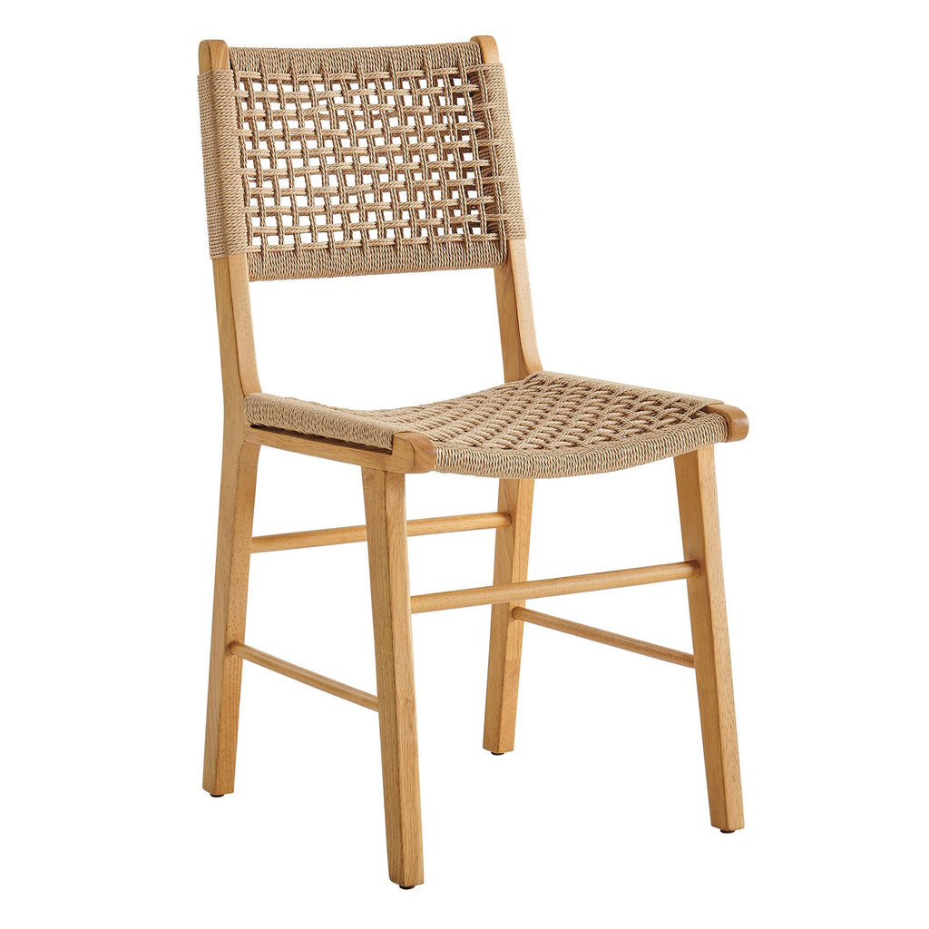 Lot de 2 chaises de salle à manger tressées Tindra