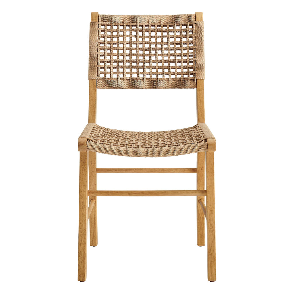 Lot de 2 chaises de salle à manger tressées Tindra