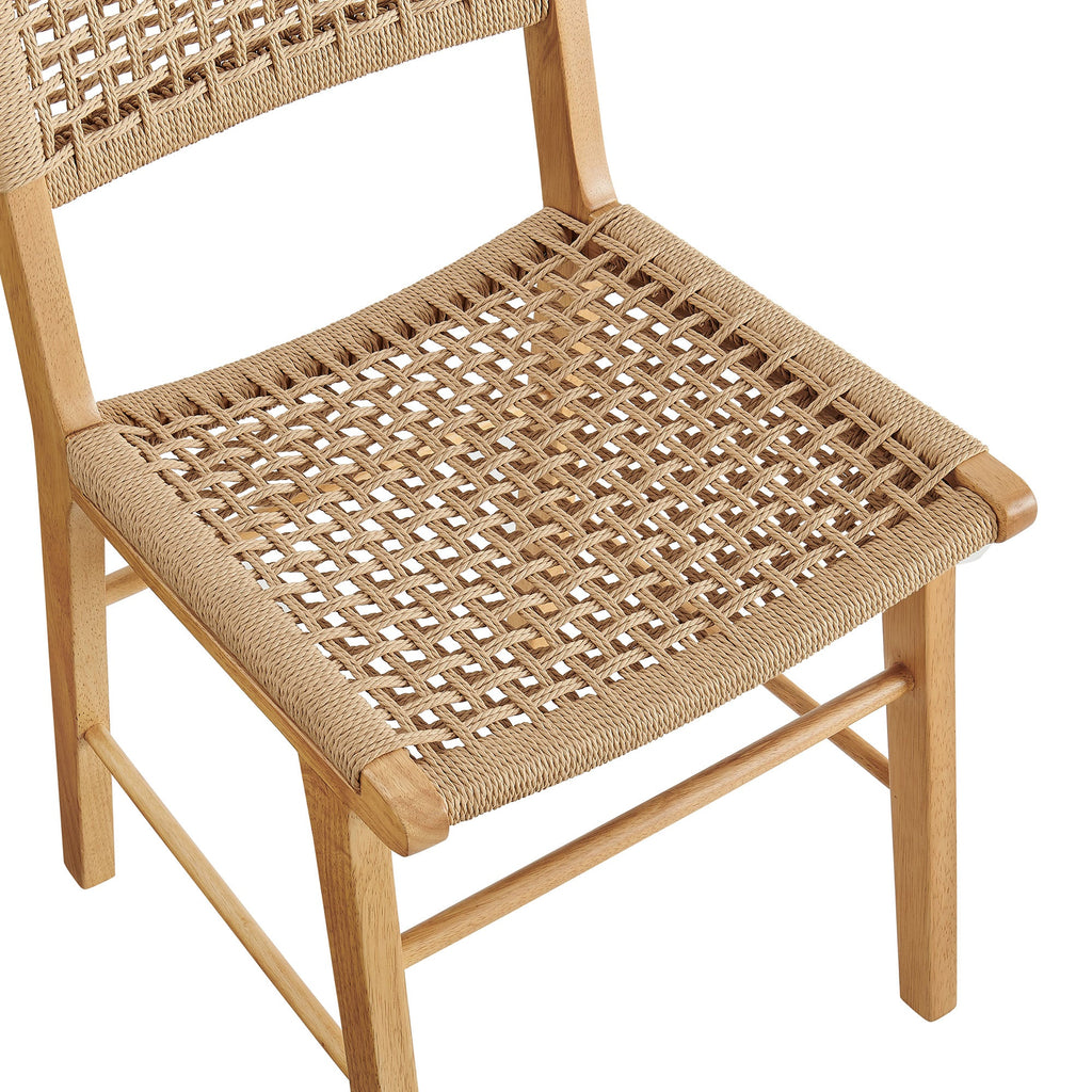 Lot de 2 chaises de salle à manger tressées Tindra