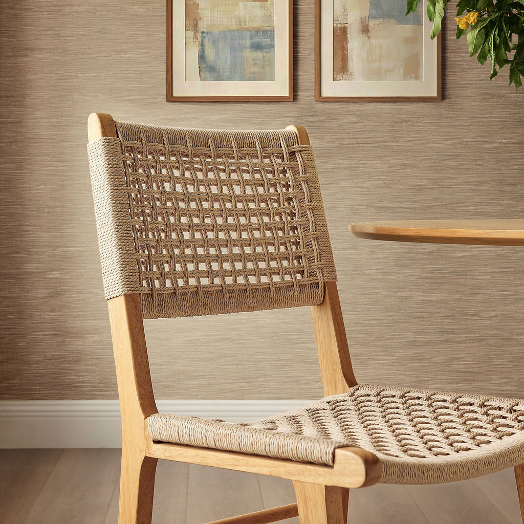 Lot de 2 chaises de salle à manger tressées Tindra