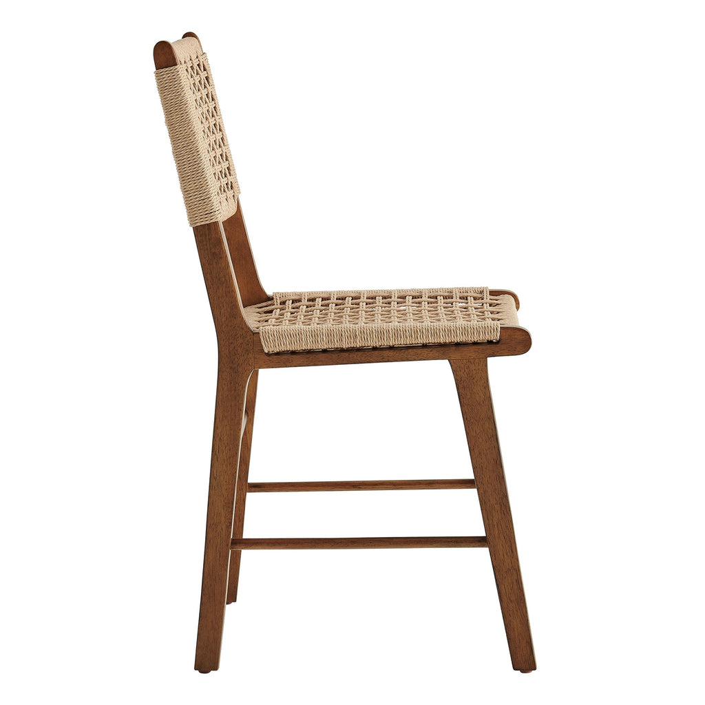 Lot de 2 chaises de salle à manger tressées Tindra