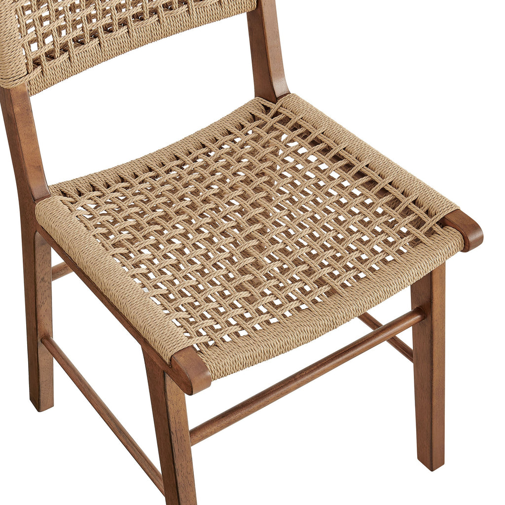Lot de 2 chaises de salle à manger tressées Tindra