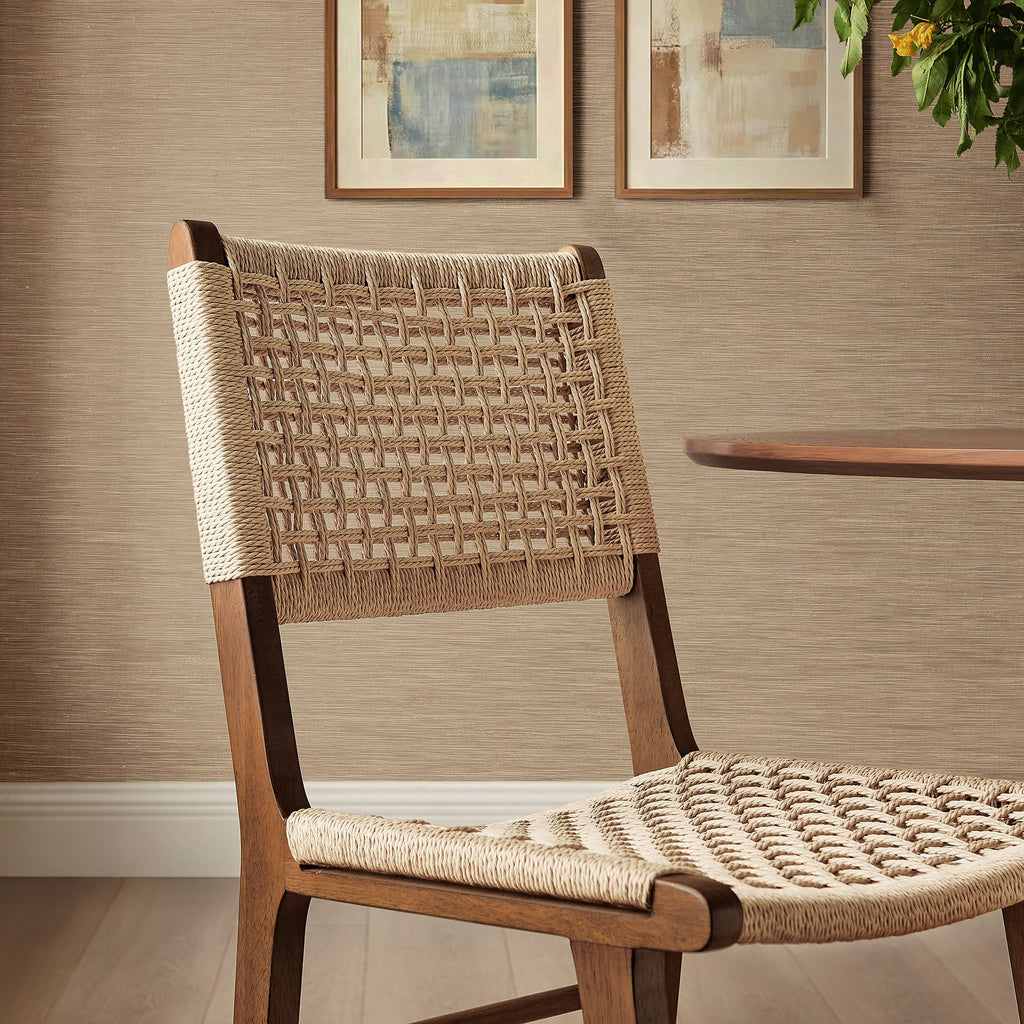Lot de 2 chaises de salle à manger tressées Tindra