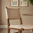 Lot de 2 chaises de salle à manger tressées Tindra