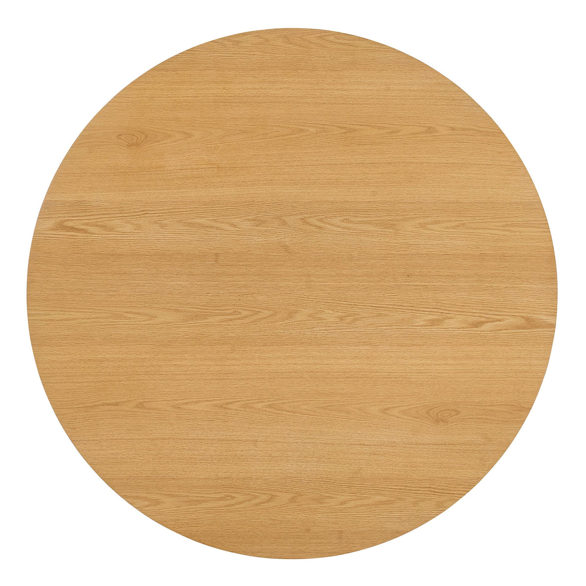 Table à manger ronde à piédestal Renwick 47 pouces en placage de chêne