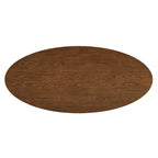 Table de salle à manger ovale sur pied Renwick de 79 po en placage de chêne