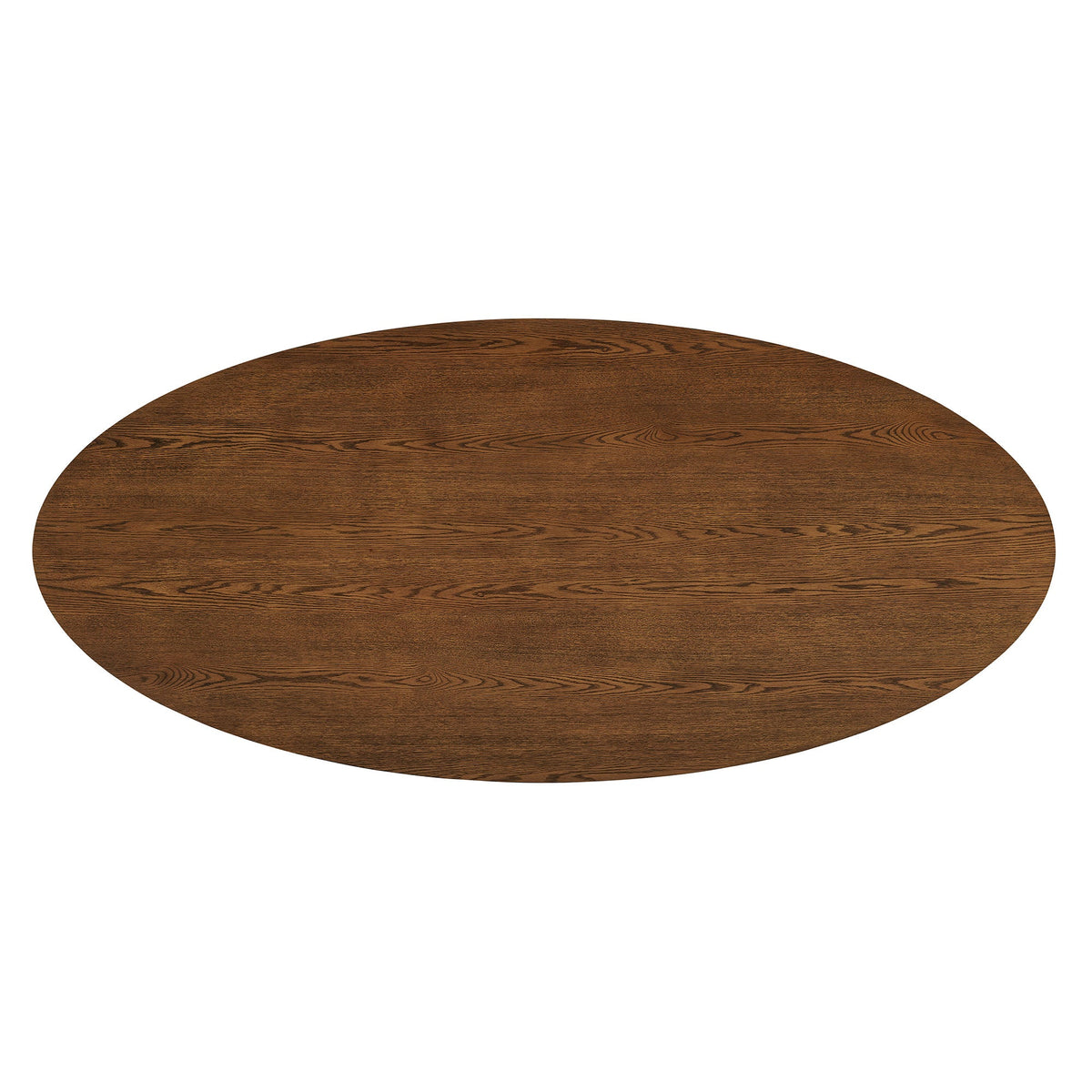 Table de salle à manger ovale sur pied Renwick de 79 po en placage de chêne