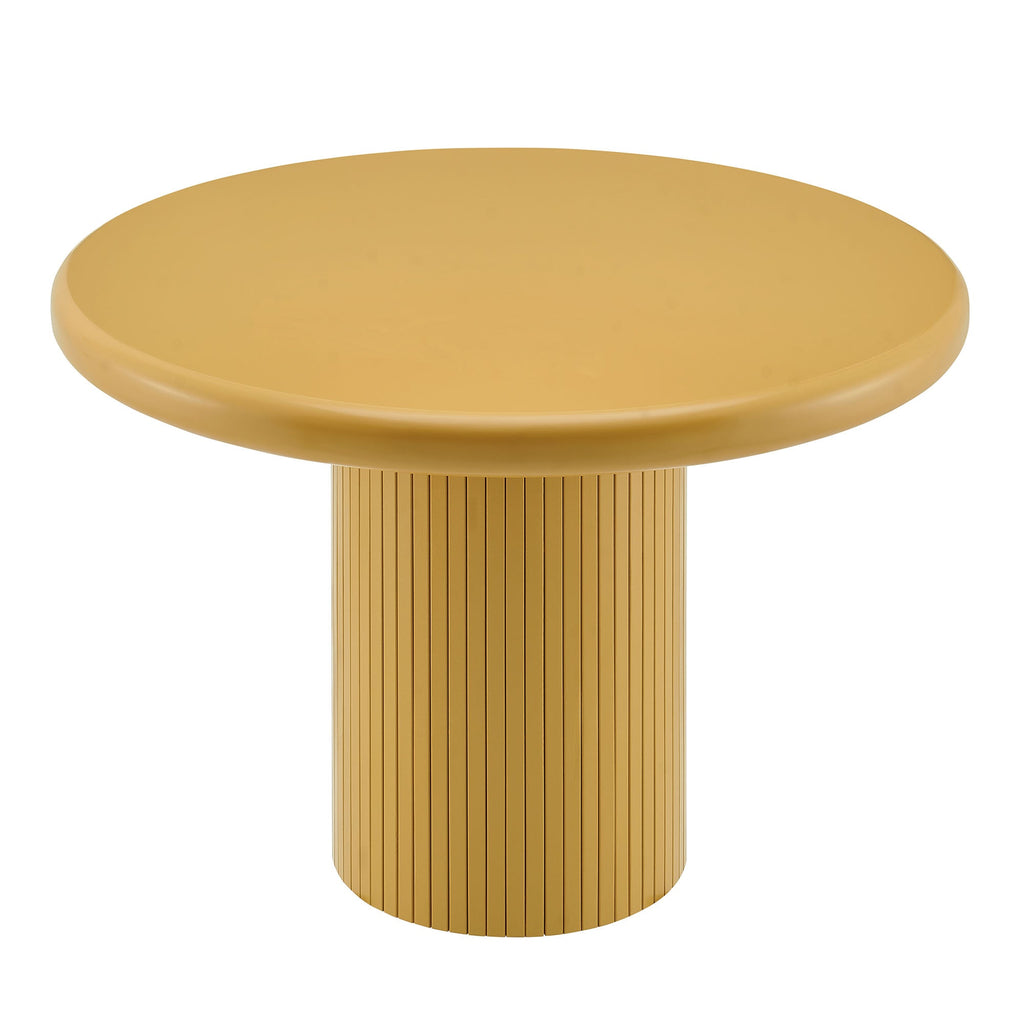 Table à manger ronde sur pied en bois peint Belmonte de 45 po