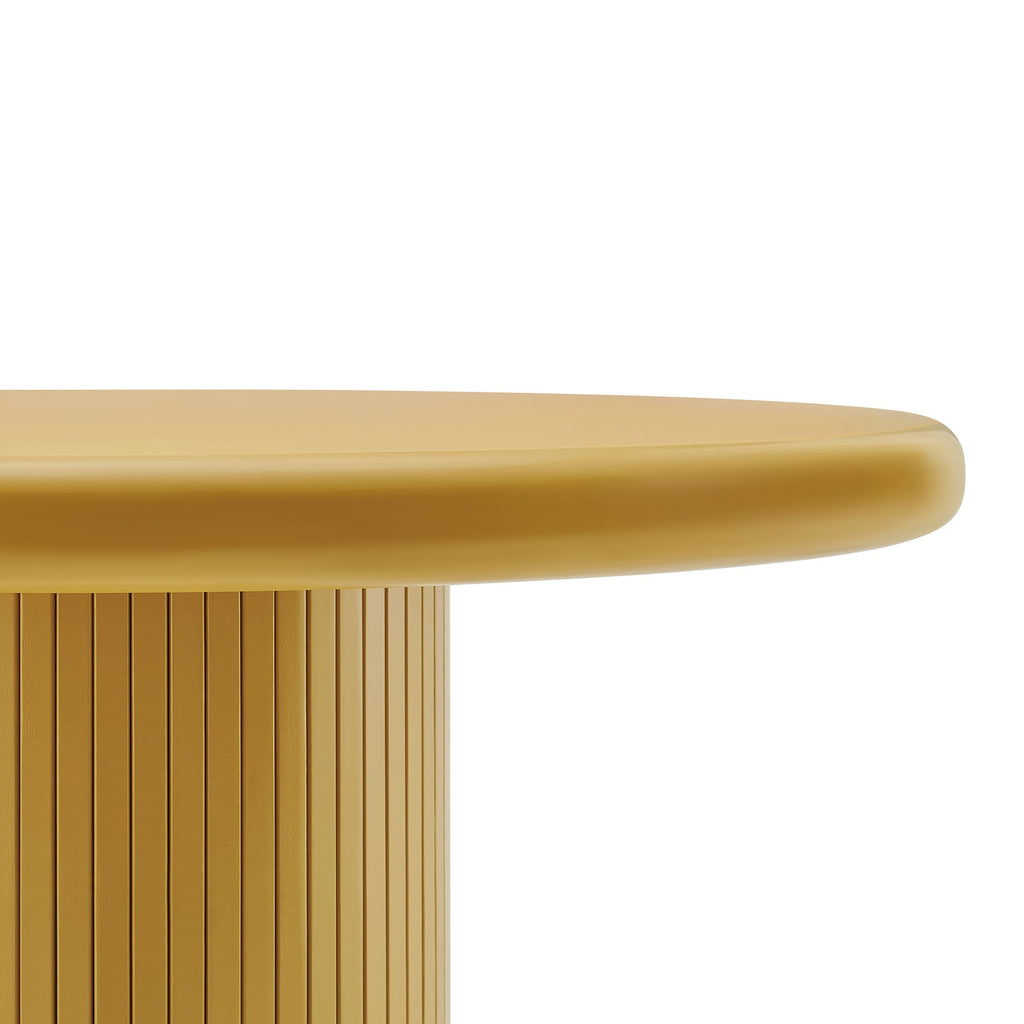 Table à manger ronde sur pied en bois peint Belmonte de 45 po