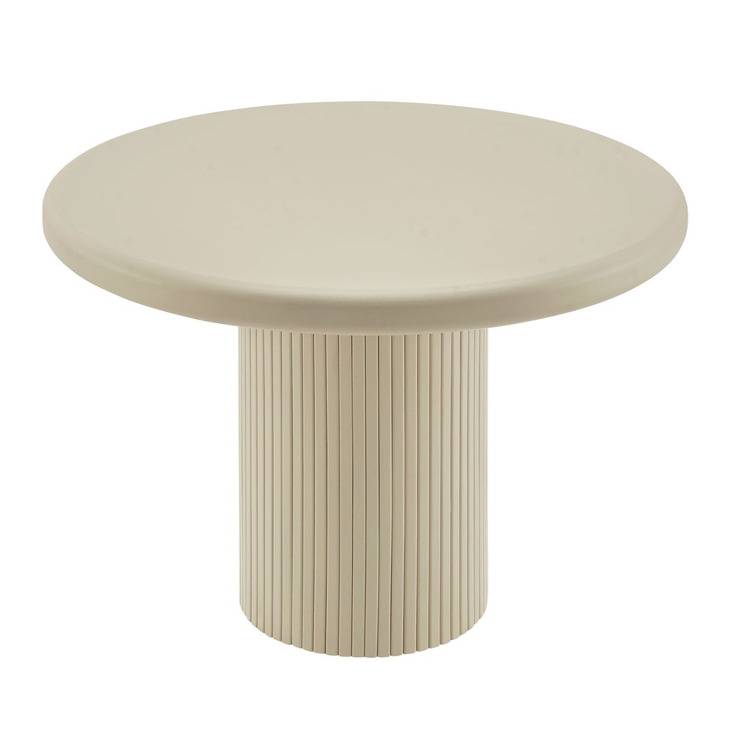 Table à manger ronde sur pied en bois peint Belmonte de 45 po