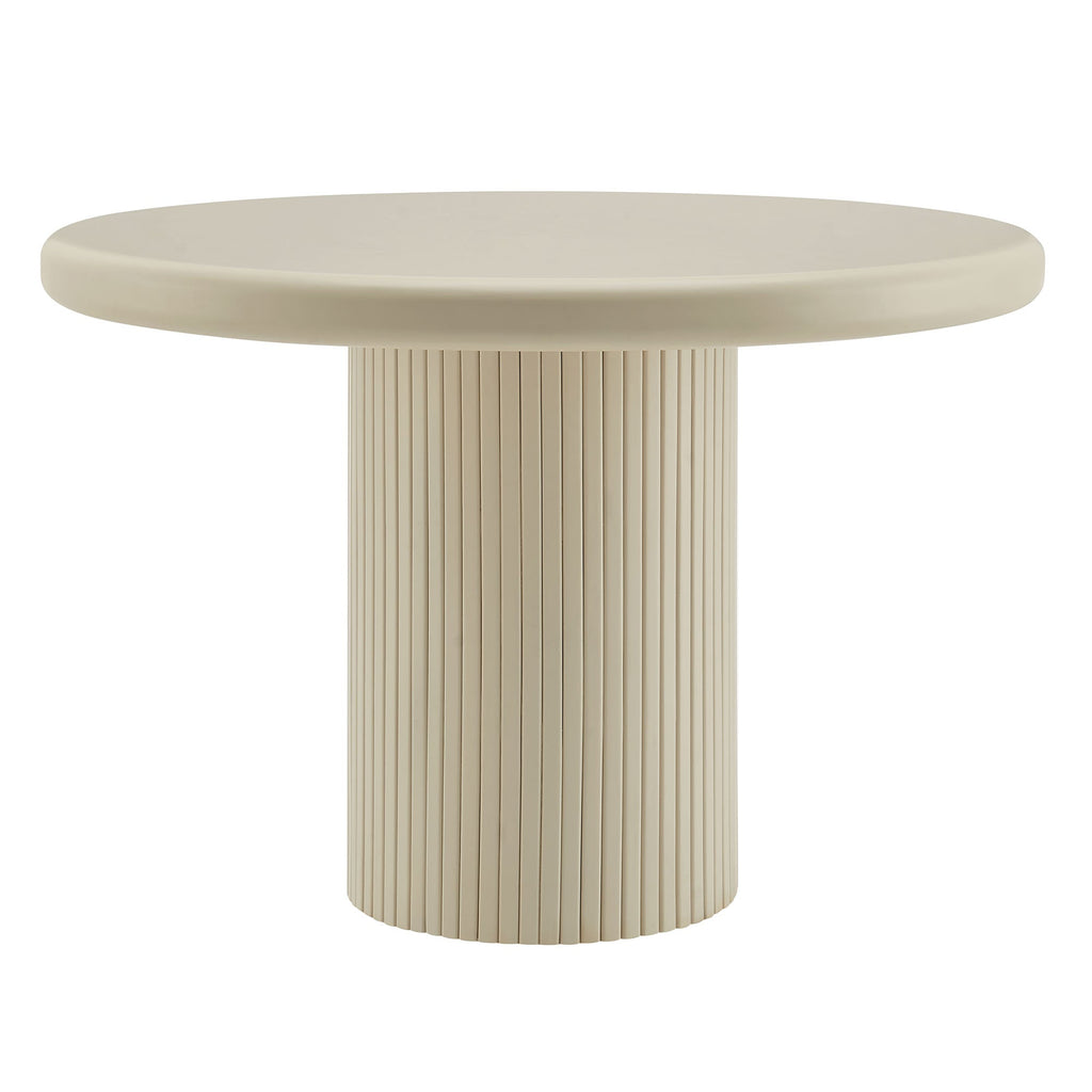 Table à manger ronde sur pied en bois peint Belmonte de 45 po