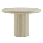 Table à manger ronde sur pied en bois peint Belmonte de 45 po