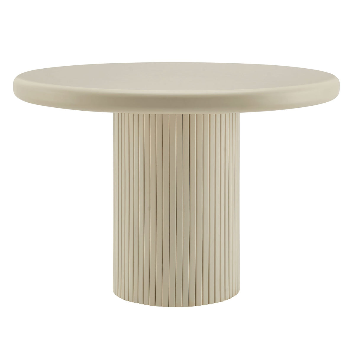Table à manger ronde sur pied en bois peint Belmonte de 45 po