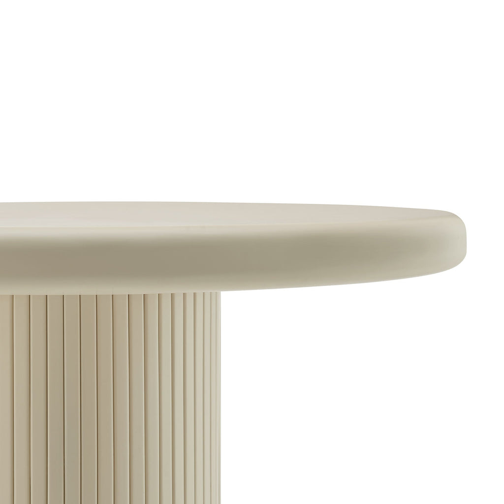 Table à manger ronde sur pied en bois peint Belmonte de 45 po