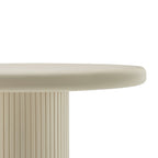 Table à manger ronde sur pied en bois peint Belmonte de 45 po