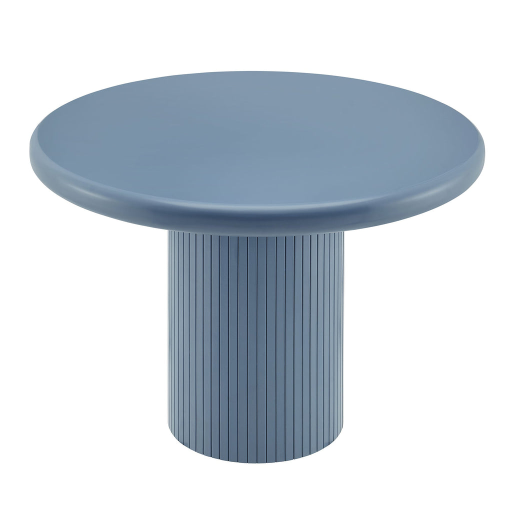 Table à manger ronde sur pied en bois peint Belmonte de 45 po