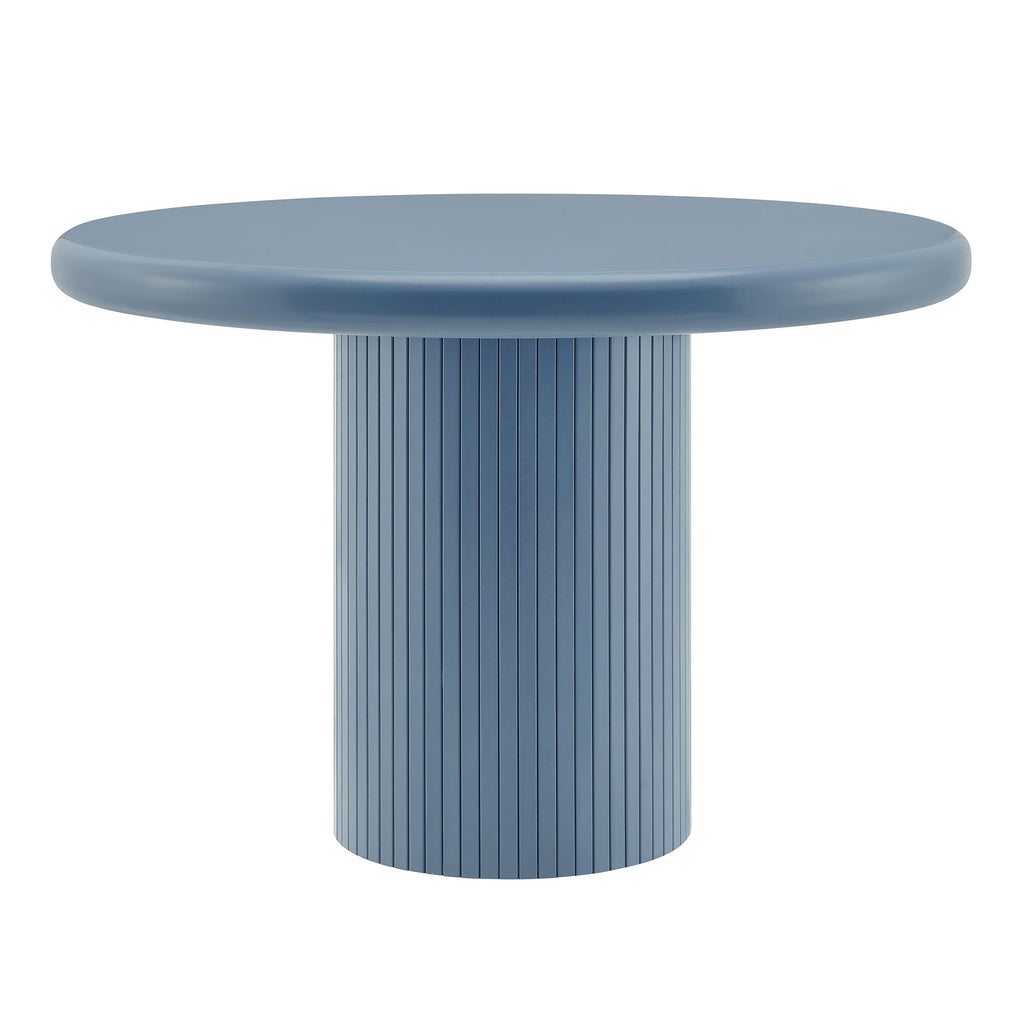 Table à manger ronde sur pied en bois peint Belmonte de 45 po