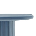 Table à manger ronde sur pied en bois peint Belmonte de 45 po