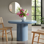 Table à manger ronde sur pied en bois peint Belmonte de 45 po