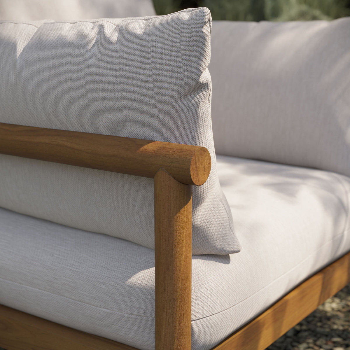 Fauteuil d'extérieur en teck Eleni
