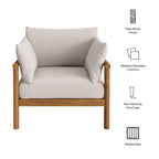 Fauteuil d'extérieur en teck Eleni