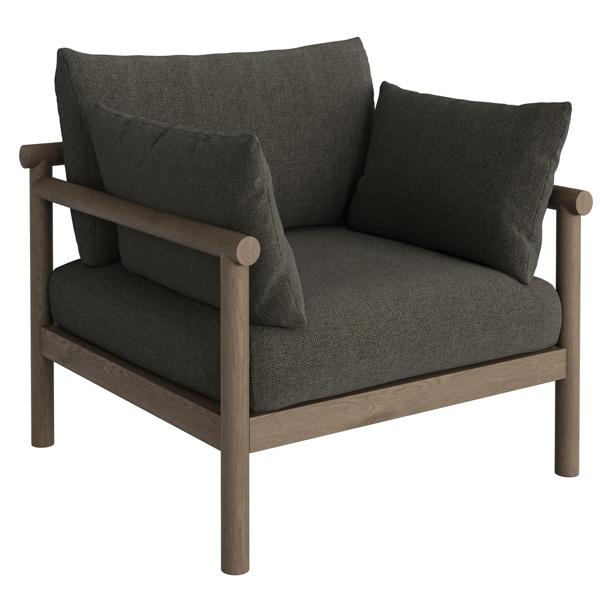 Ensemble fauteuil et repose-pieds d'extérieur Eleni en teck 2 pièces