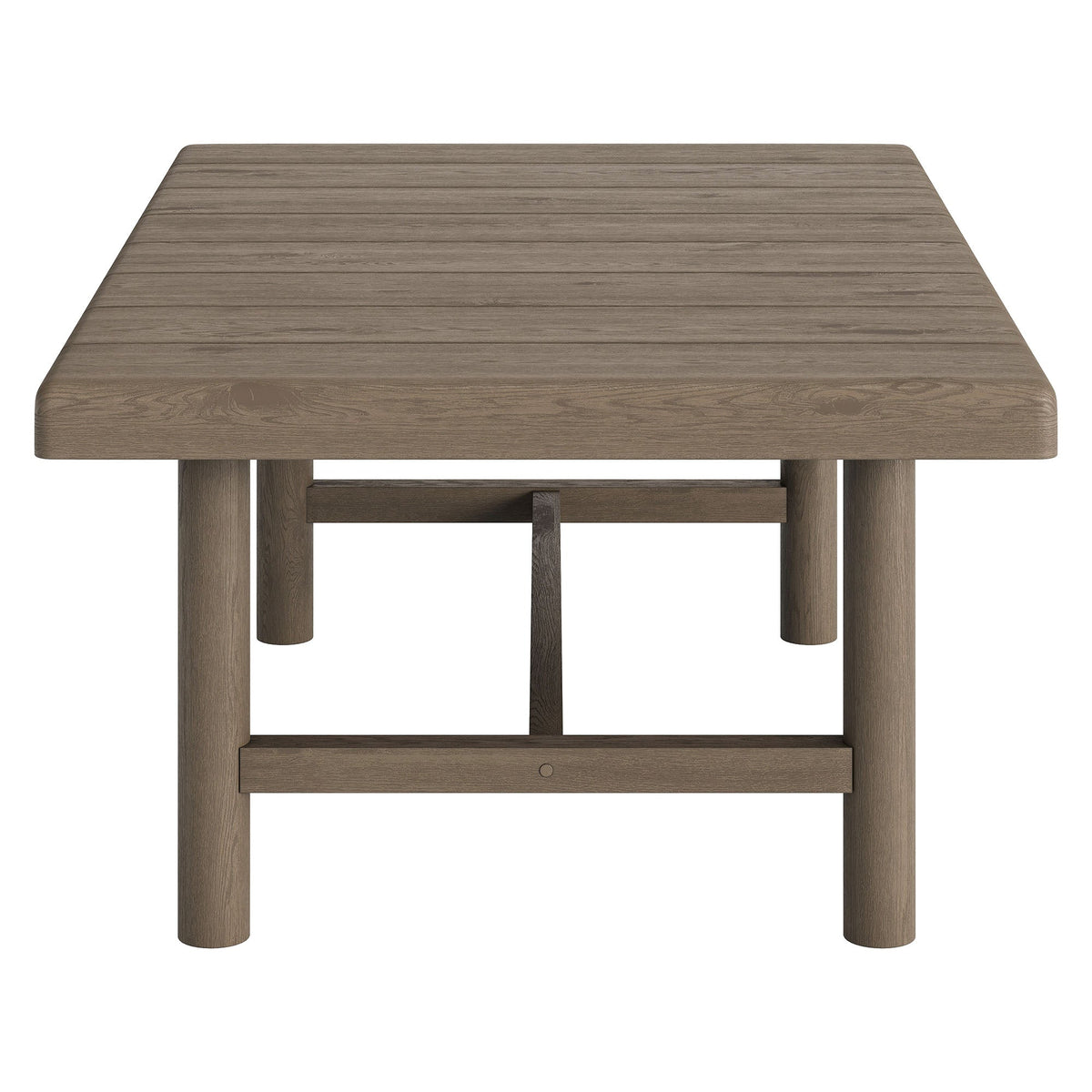 Table basse d'extérieur Eleni en bois de teck de 104 cm