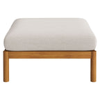 Pouf d'extérieur en teck Eleni Square